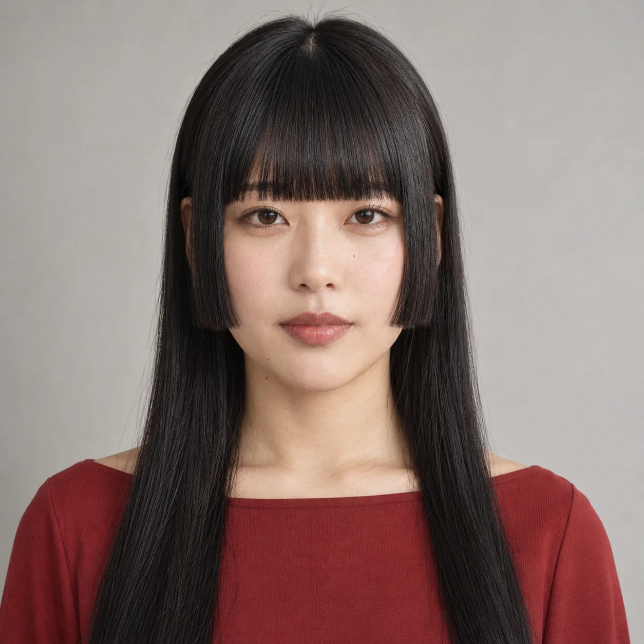 Hime cut hairstyle